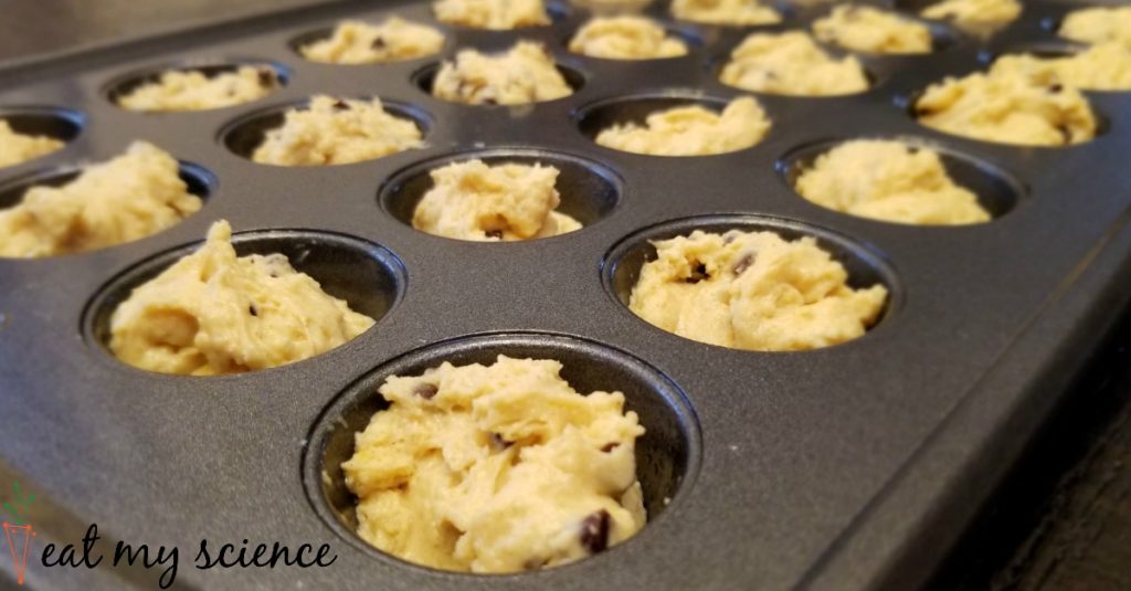 Making these Chocolate Chip Pancake Poppers in the 24 cup mini muffin pan is the best way to go