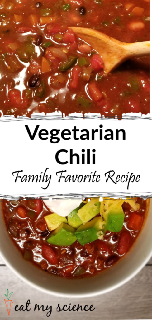 Vegetarian Chili Recipe for the whole family! Sure to please meat-eaters, vegans, and vegetarians alike!